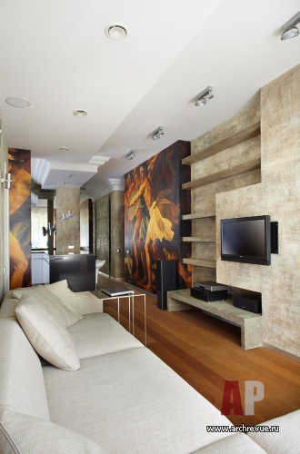 83·3平米复杂几何形状小户型公寓室内设计丨Беляевская Анна,Сморгонская Наталия-6