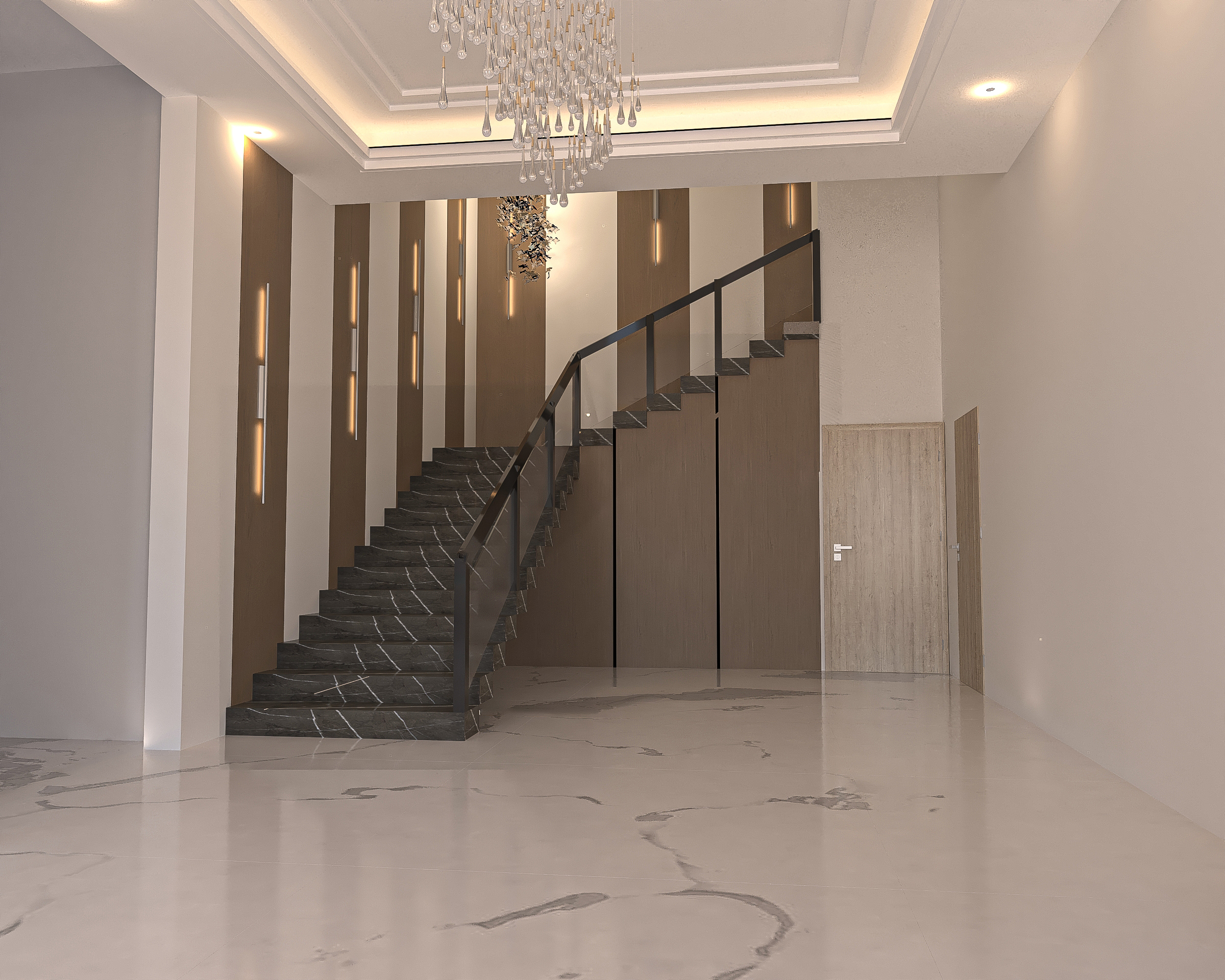 迪拜别墅会客厅及入口室内设计丨阿联酋迪拜-7