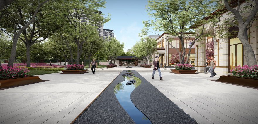 武汉瑞景澜湾住宅区景观-7