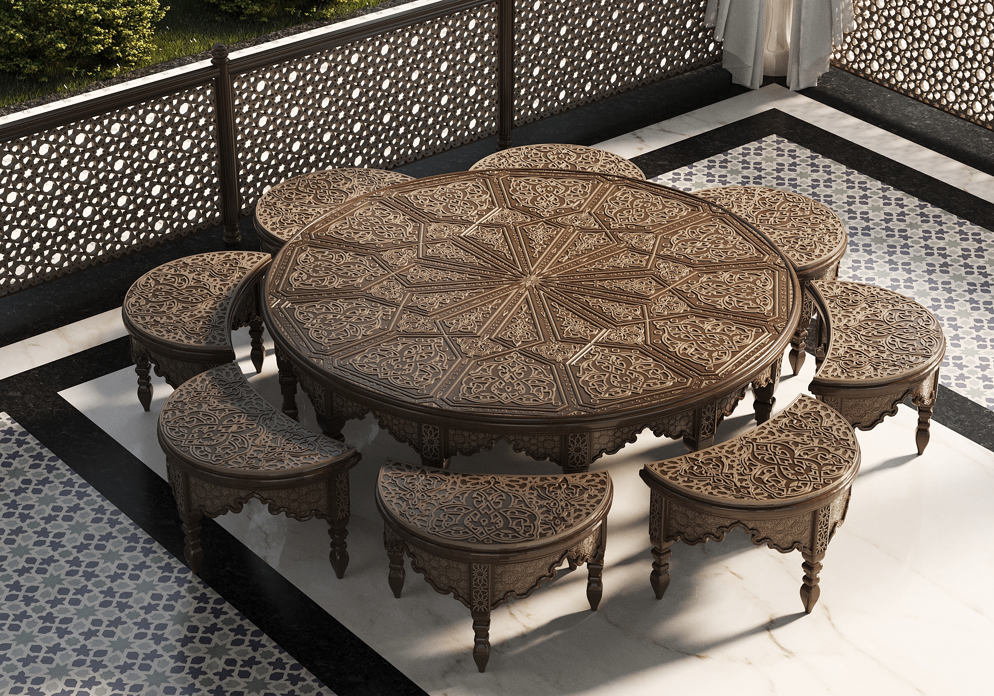 Uzbek traditional garden alcove-0