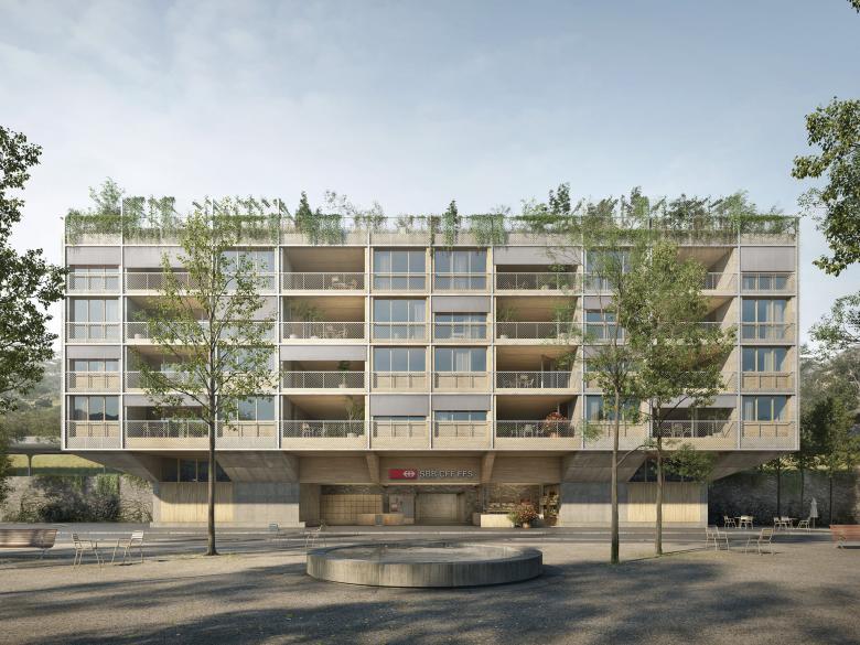 gus wüstemann architects AG丨1st prize, New Train Station Herrliberg - Feldmeilen丨瑞士-0