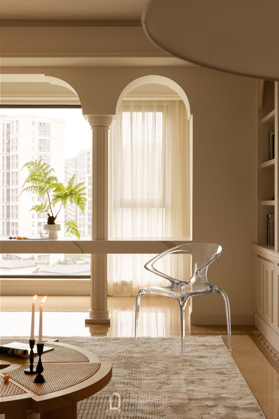 示觉设计|250㎡中海紫御豪庭，绿影泊心，拱廊叙事-34