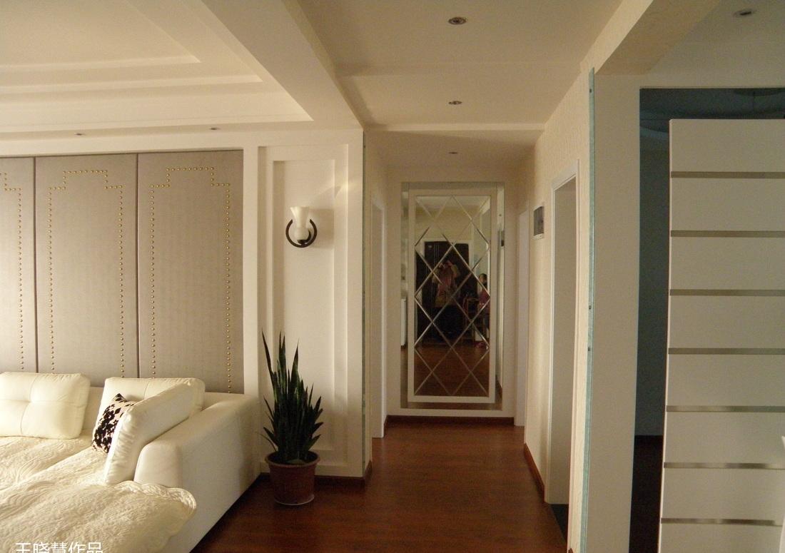 
实景案例一简欧软包隐形门电视墙 -8