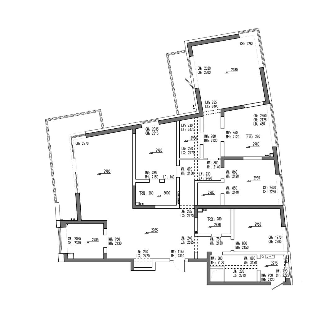 同户型不同设计之北辰定江洋系列一 | 亚町设计的多样魅力-12