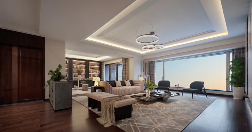 深圳中心·天元 383㎡ 平层公寓样板房丨中国深圳丨KPF,Aedas-39