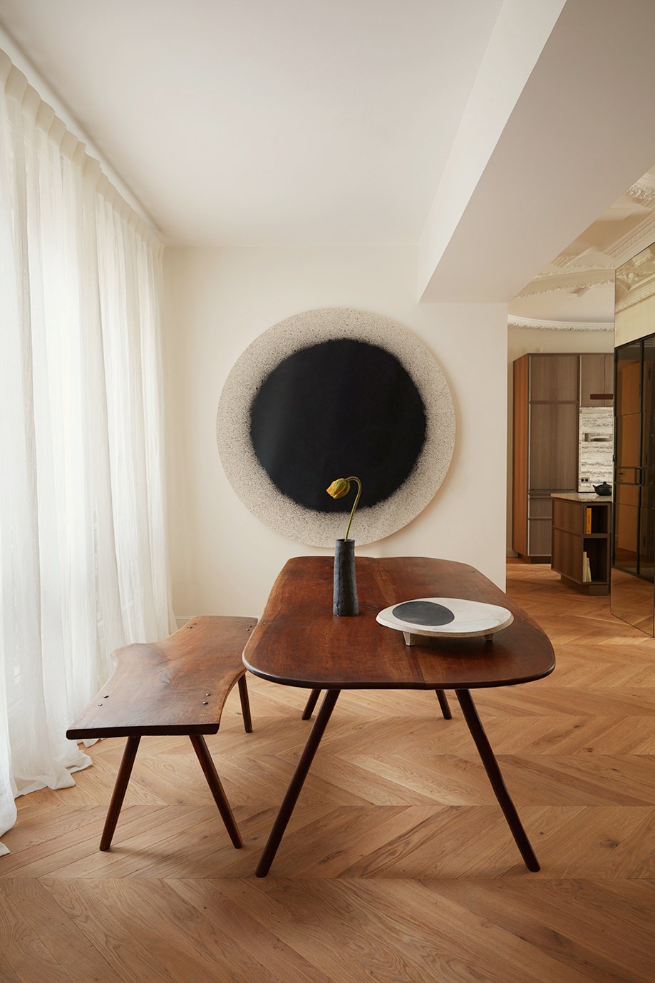 巴黎博物馆旁优雅公寓的混搭设计-7