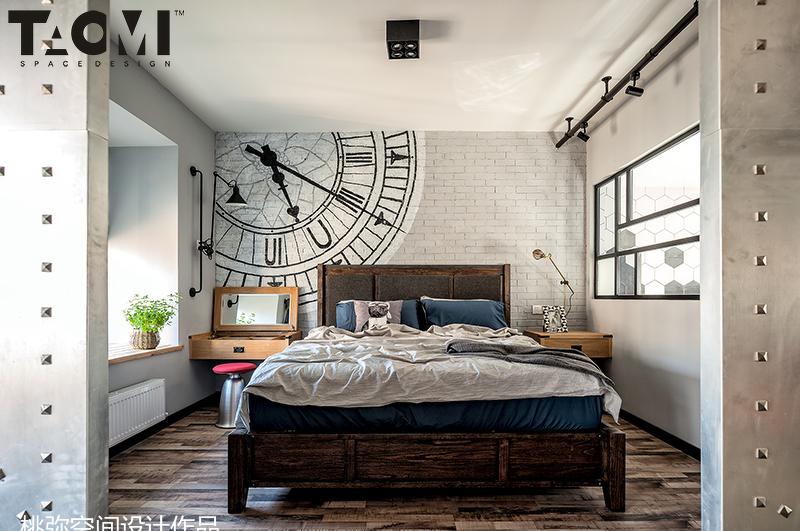 桃弥设计 | 工业风平层住宅,灵活布局与复古元素完美融合-33