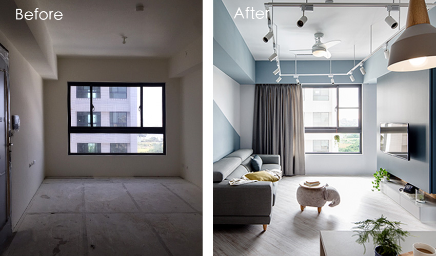 在家捉迷藏！中坜66㎡北欧Loft风回型宅｜合砌设计-2