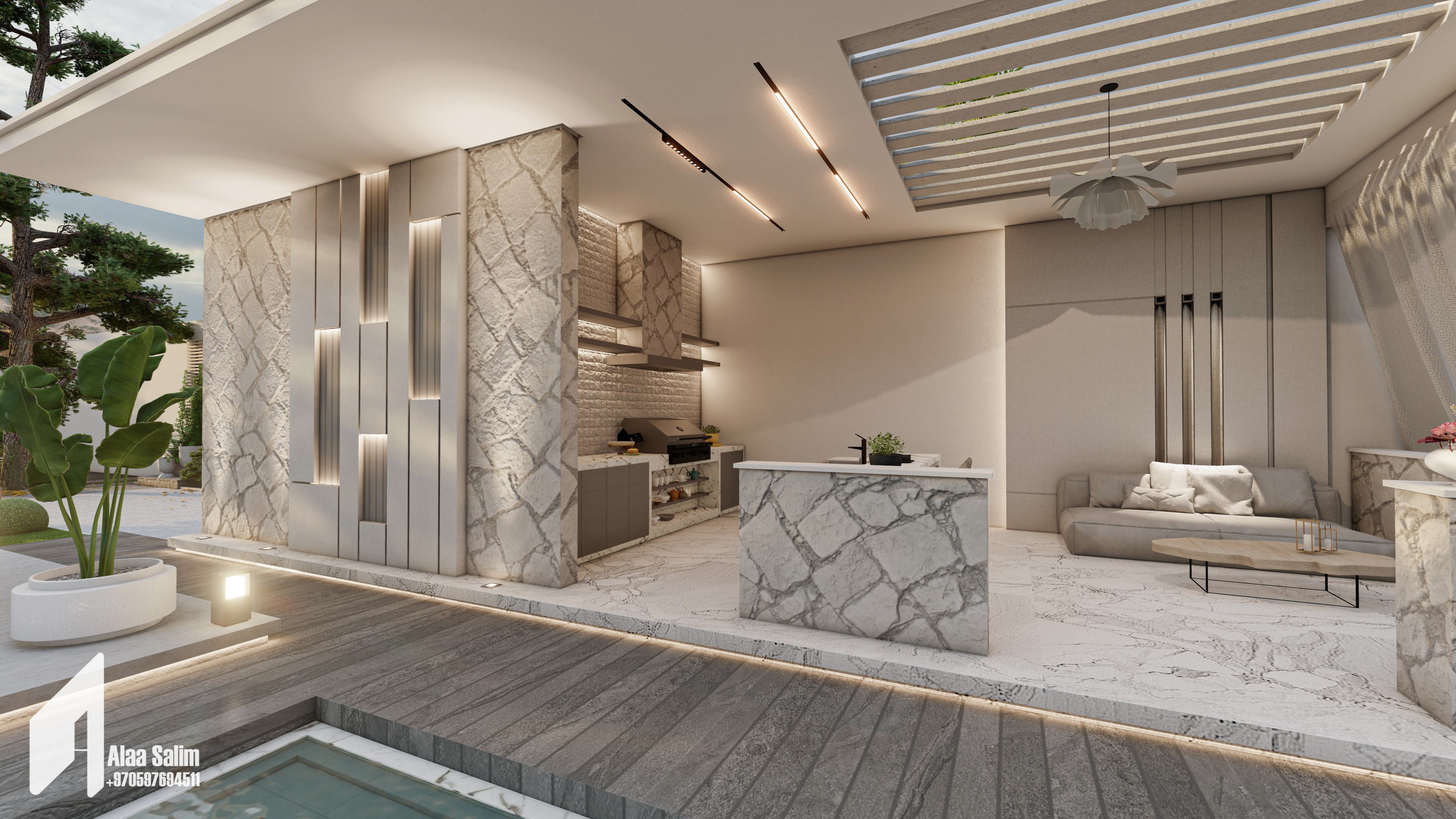 Swimming pool and barbecue-7