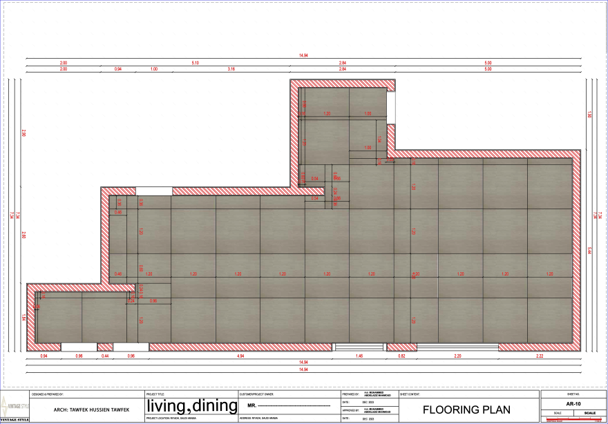 客厅与餐厅施工图丨卡塔尔多哈-2