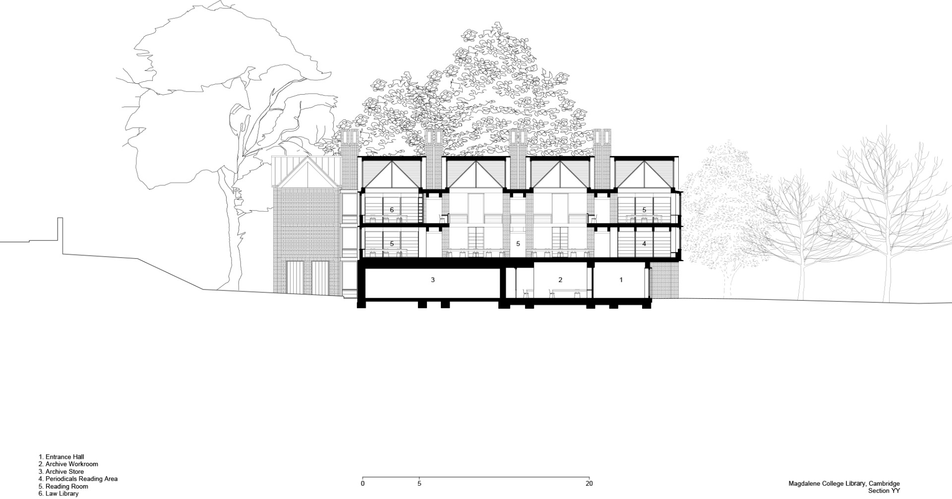 剑桥大学麦格达伦学院图书馆新楼丨英国剑桥丨Níall McLaughlin Architects-53