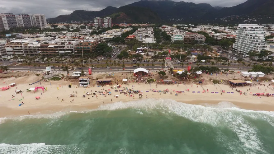 Textile bamboo structures for open-air events-26