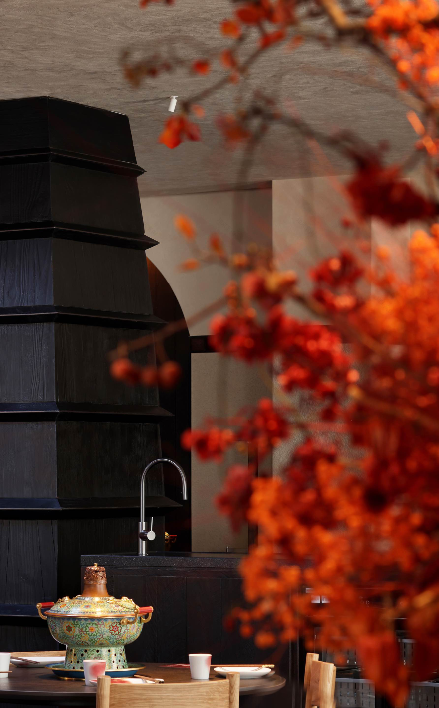 金昆阁·铜锅涮肉丨中国西安丨屋里门外设计-3
