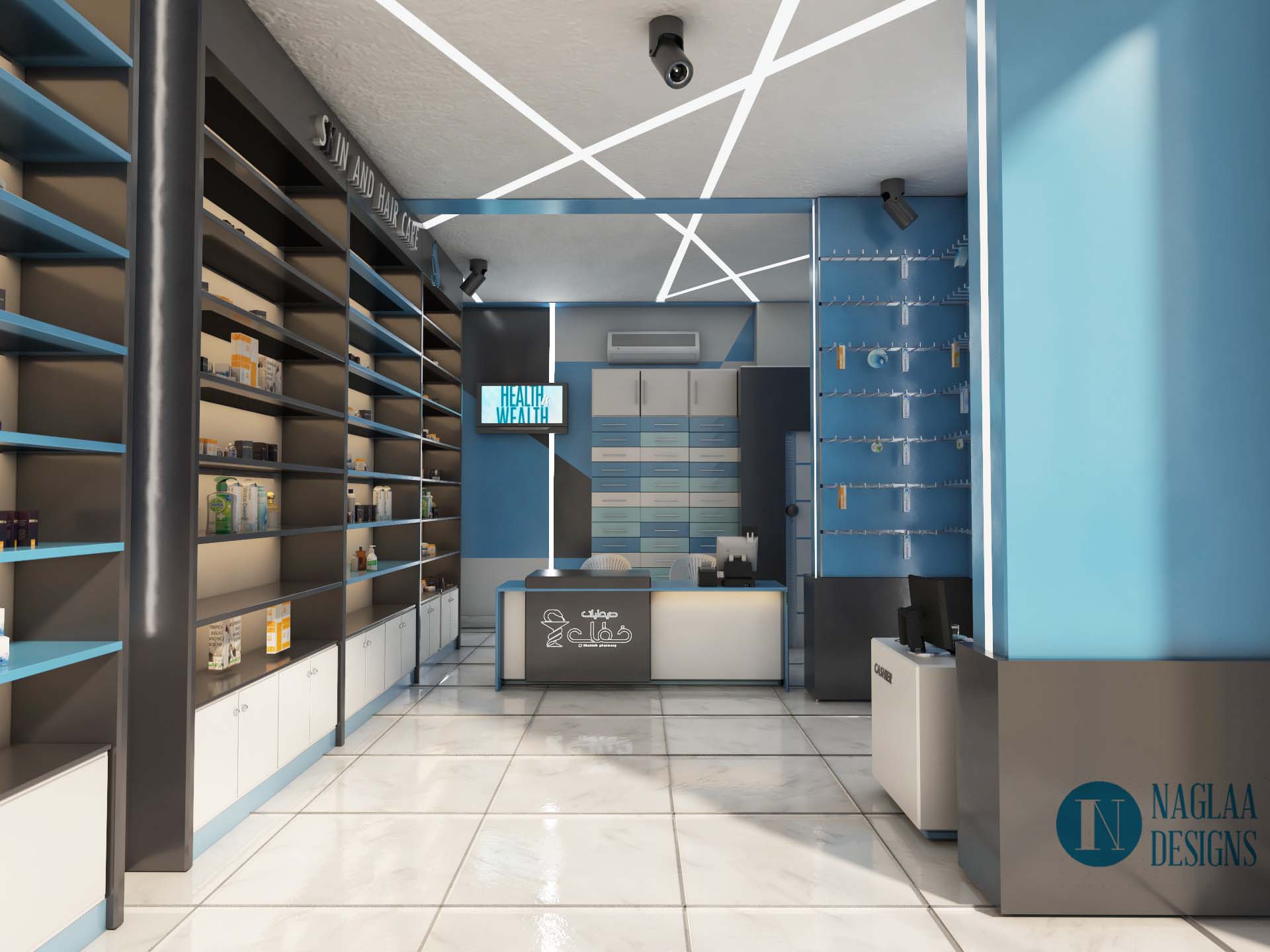 pharmacy interior desisn-2 proposals for elevation-0