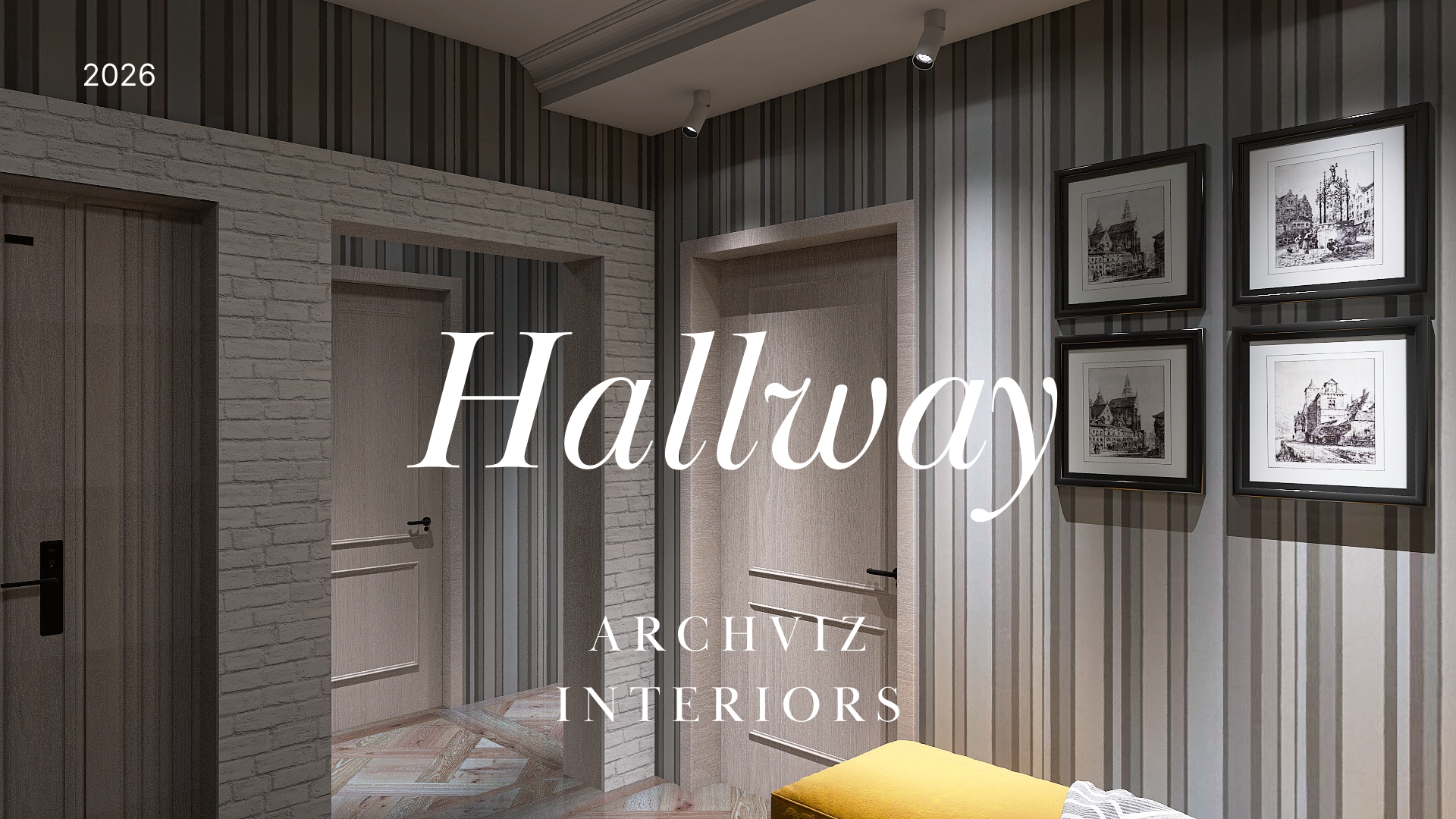 3D visualization of the hallway interior:-0