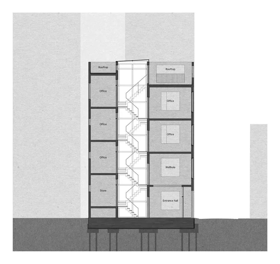 东京银座超薄混凝土建筑 | 狭窄地块的创意设计-31