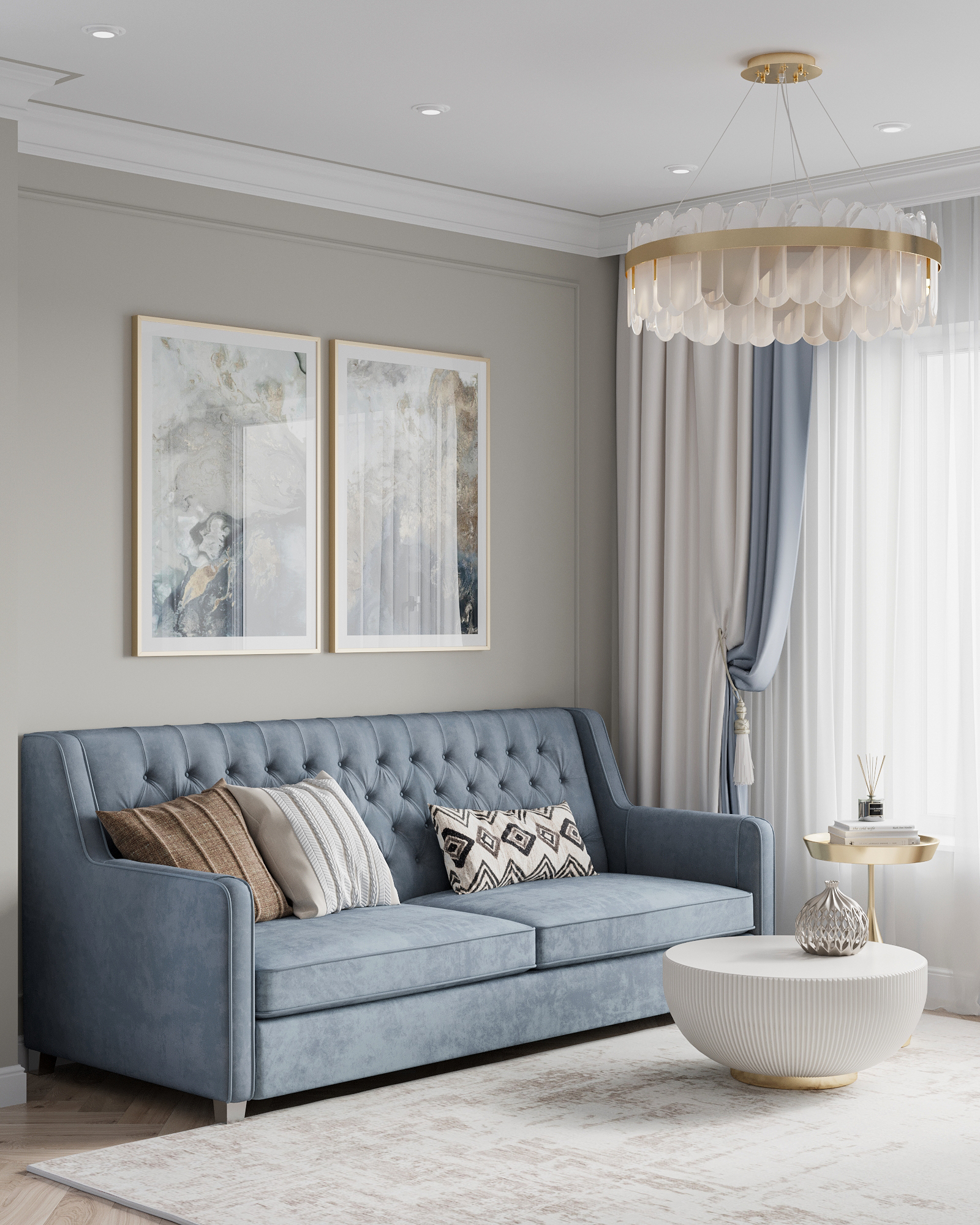 经典风格客厅与厨房设计丨@oreshksvetlana-7