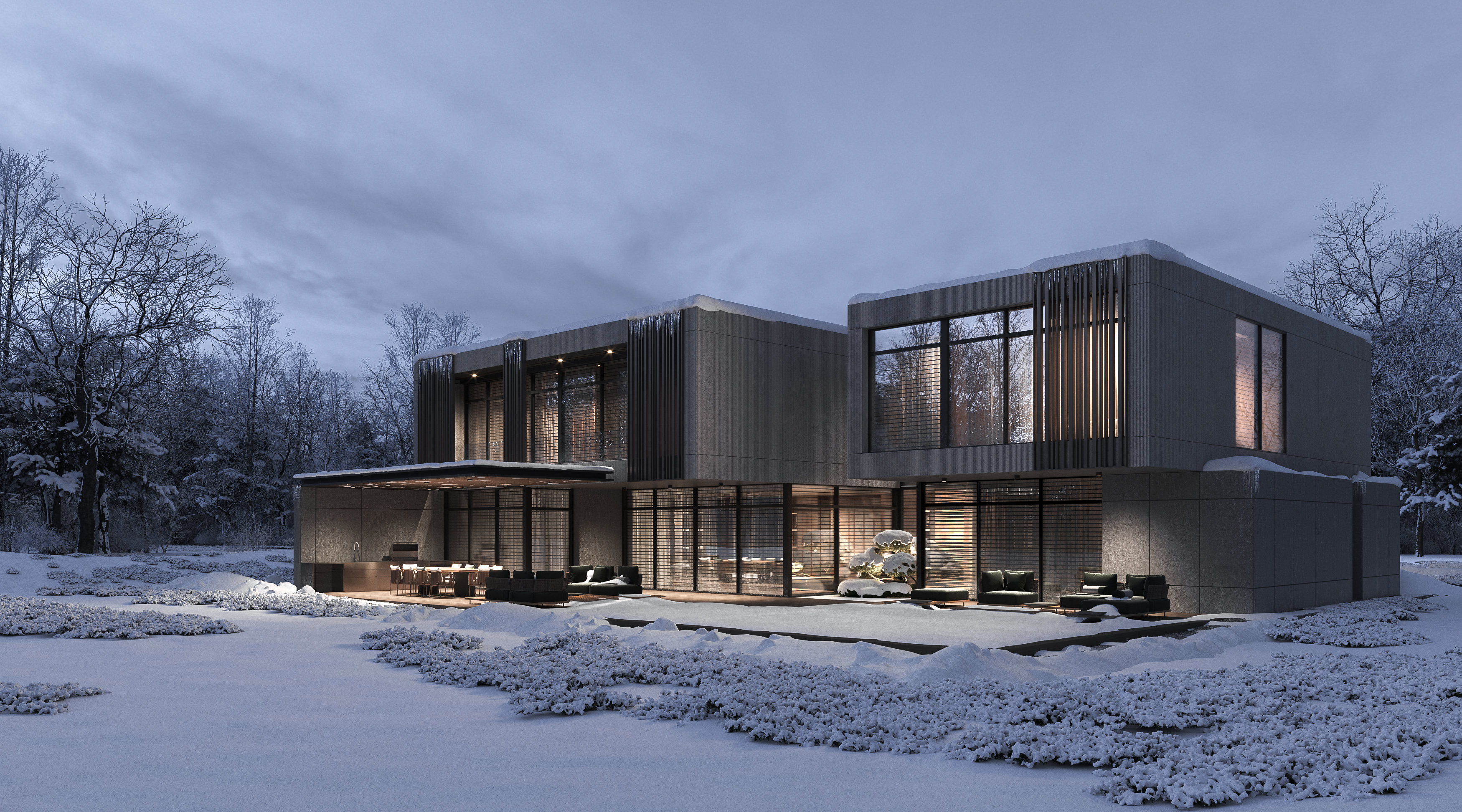 Silent winter 当代住宅丨Max Makarov-11