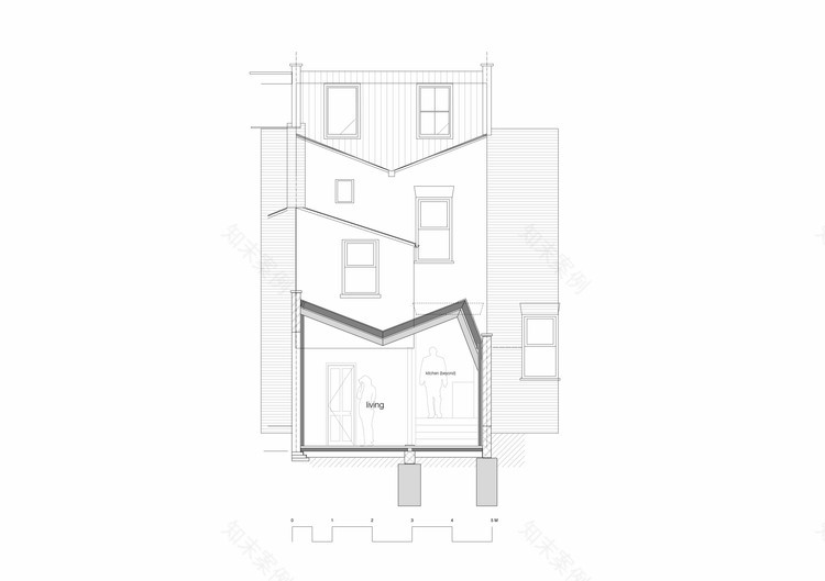 伦敦北区“蝴蝶屋顶”现代住宅设计-17