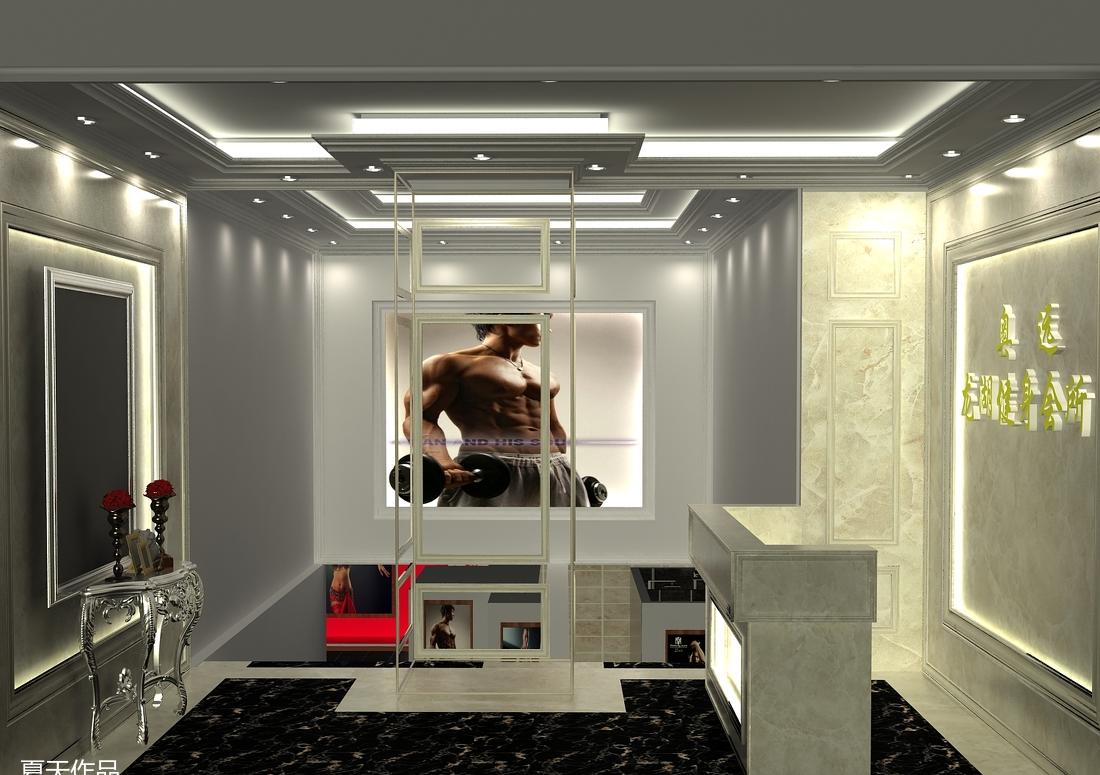 现代都市健身房设计-4