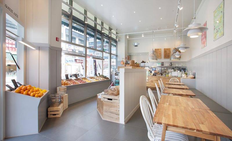 温暖简约 17 坪水果咖啡厅设计-5