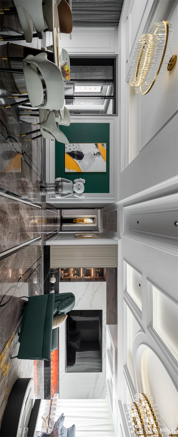 铜川荣耀壹品 · 撞色美式大平层设计丨中国铜川丨力创设计工作室-17