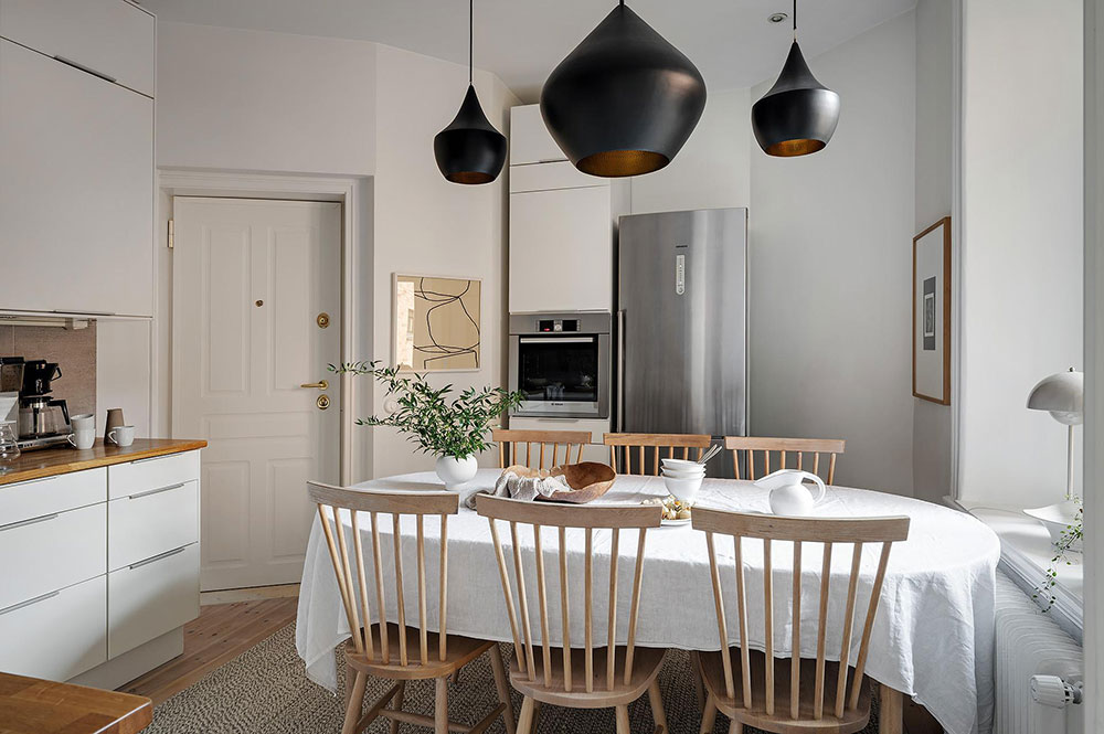 瑞典 76 平米公寓的温暖秋日内饰设计-21