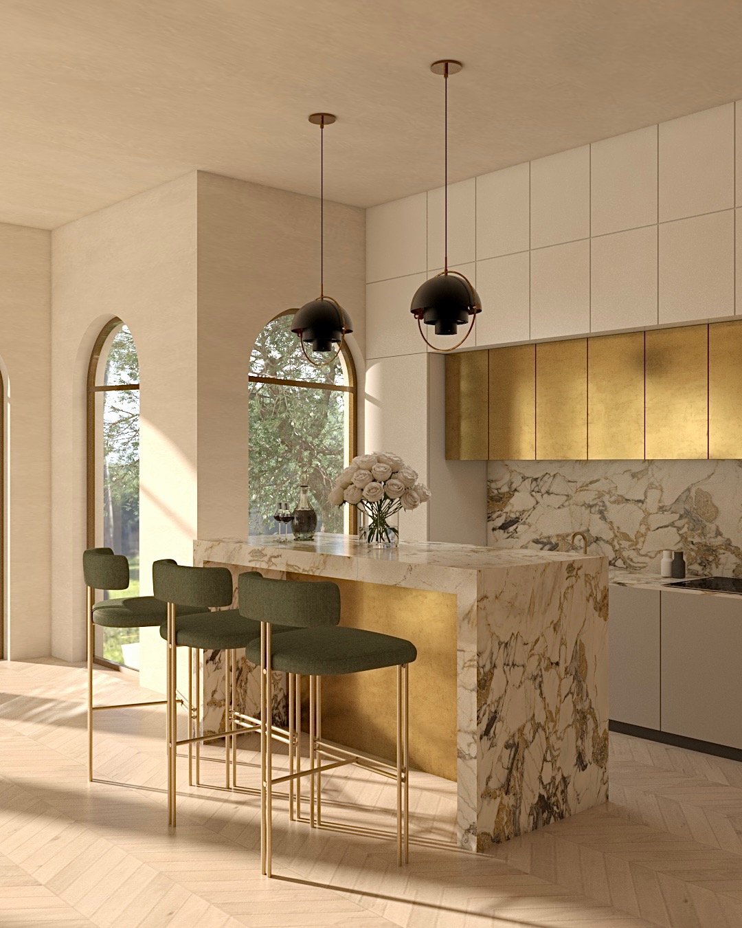 Modern Kitchen Design - 3D Visualization-2