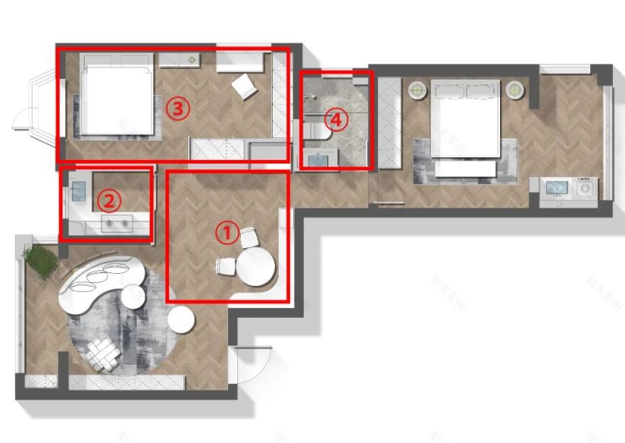国光山水间96㎡户型设计丨中国合肥丨飞墨设计-9