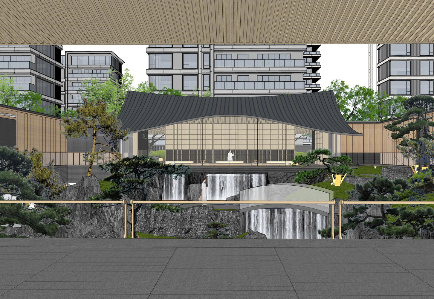 宋风示范区下沉空间SU模型-0