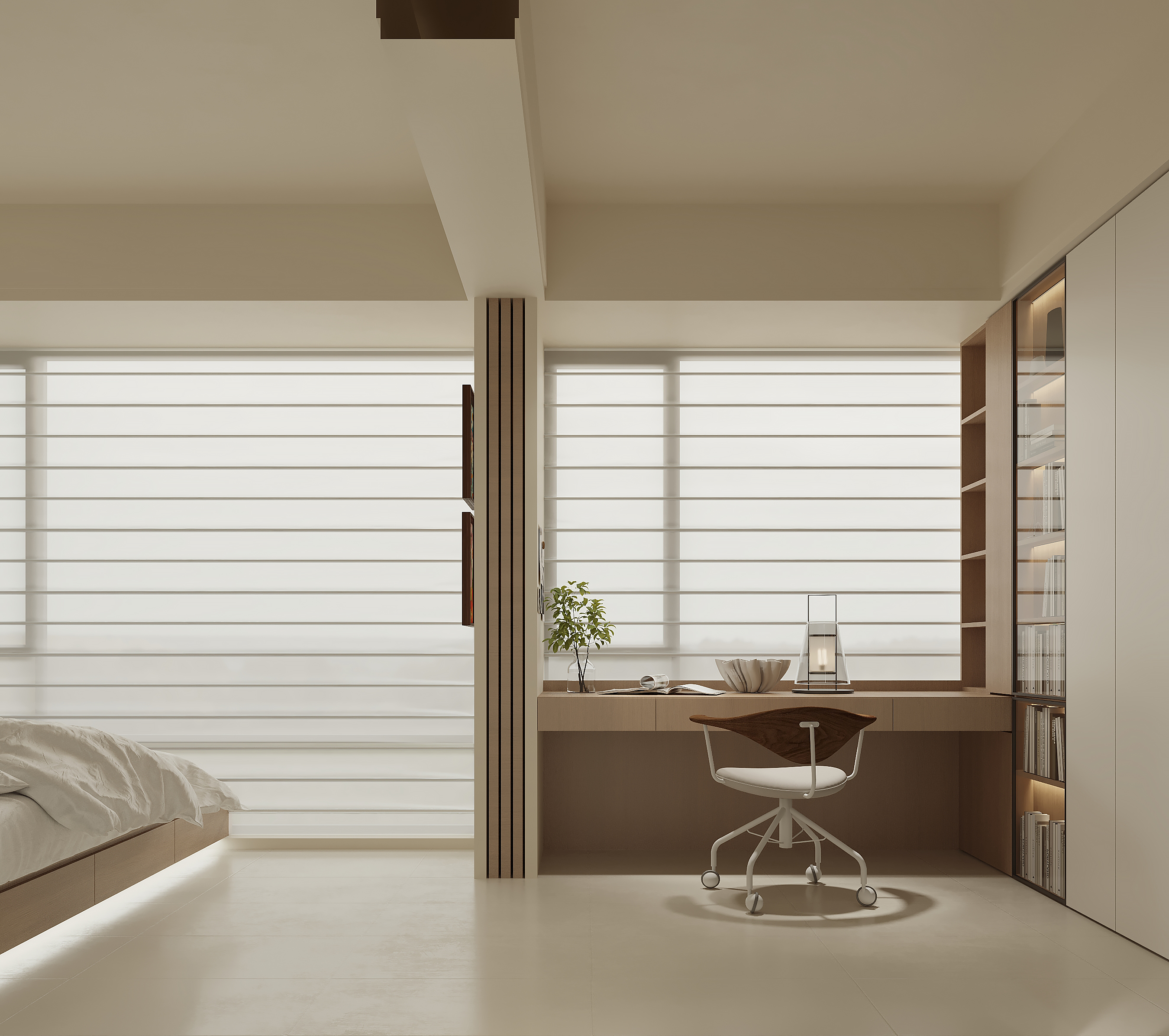 现代奶油风住宅设计-精装房改造项目-15