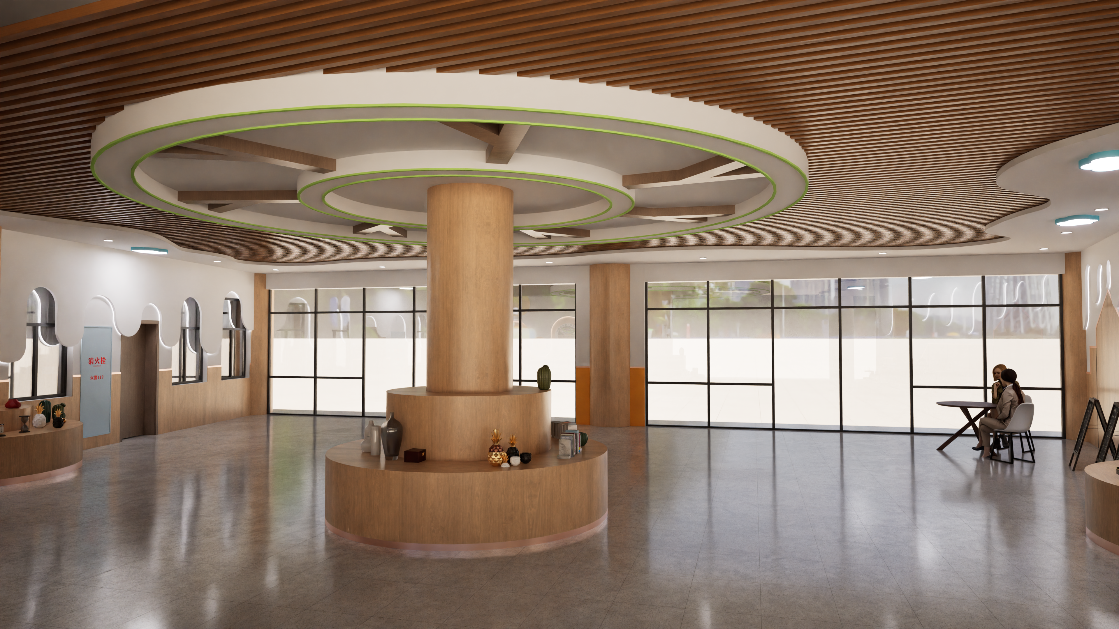 奶油风幼儿园大厅设计-29