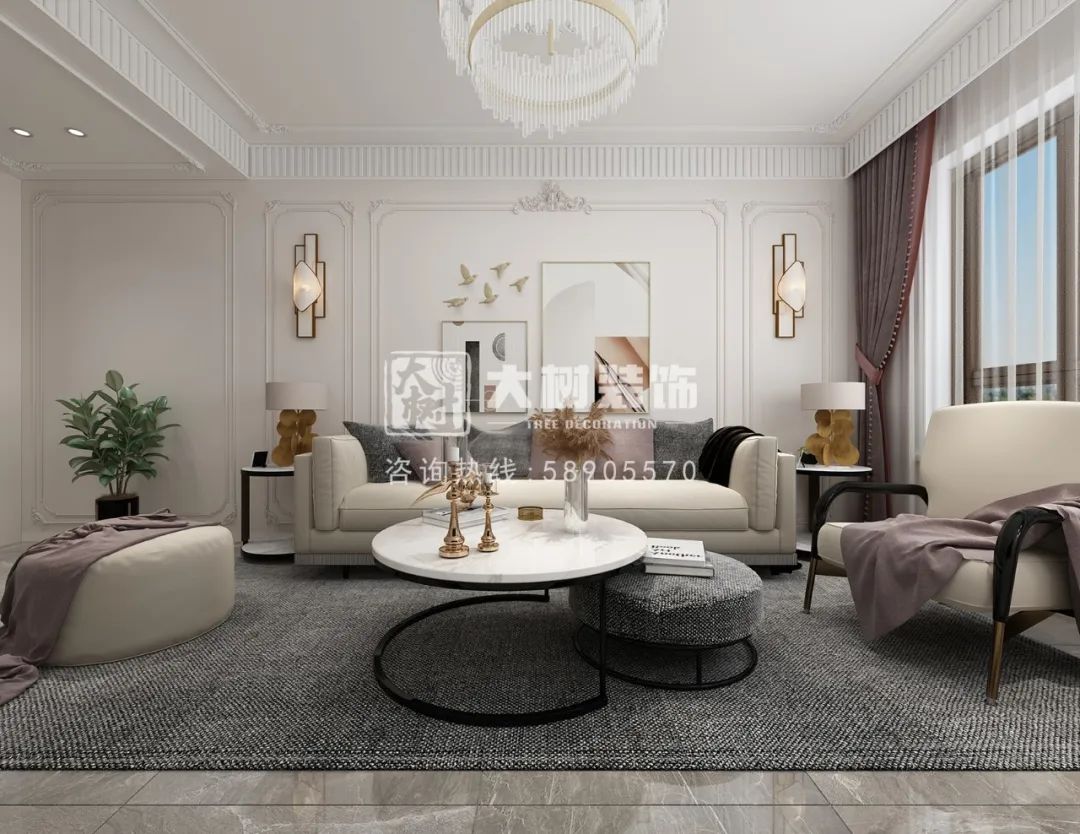 四季印象 | 60㎡美式轻奢,温馨格调与设计质感的完美融合-19