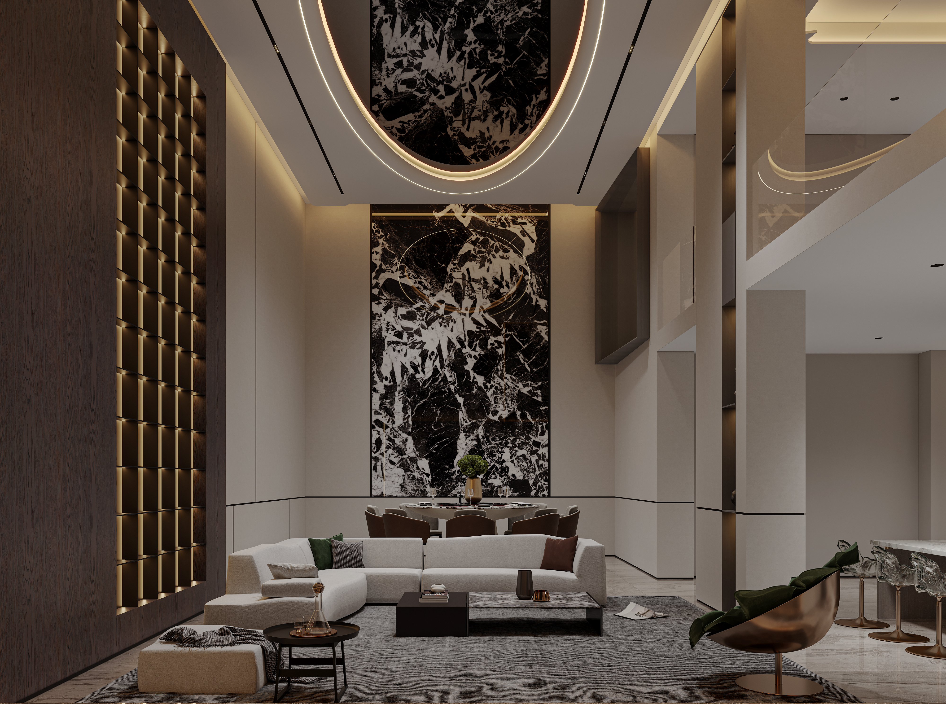 挑空别墅丨晫易视觉-80