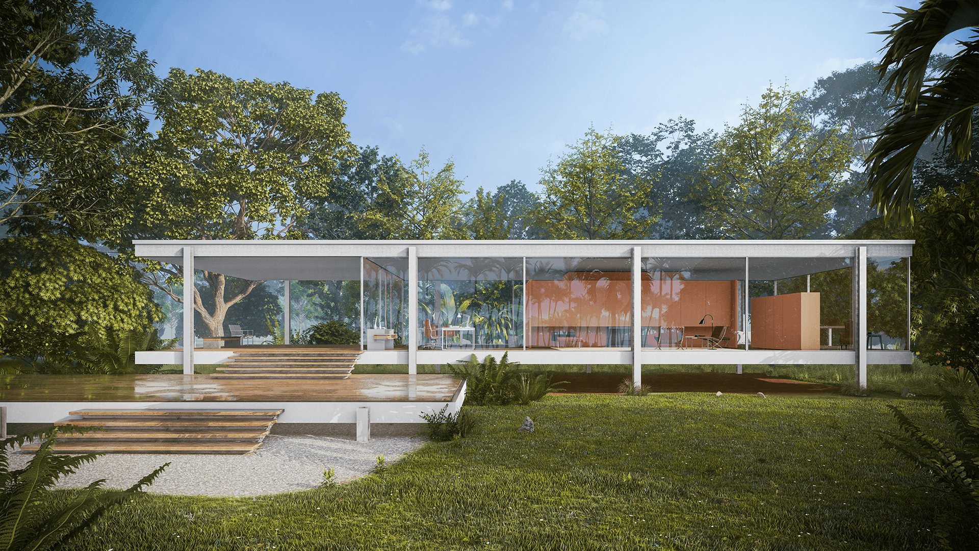 FARNWORTH HOUSE 渲染图丨Lumion 课程学生-12