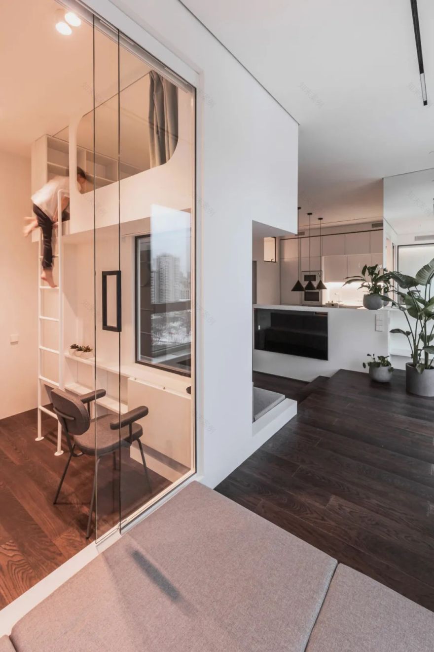 百平个性二胎家庭空间设计丨Ruetemple Studio-7