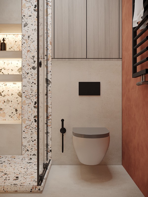 90㎡公寓 高级灰+橘色，百看不厌的组合-22