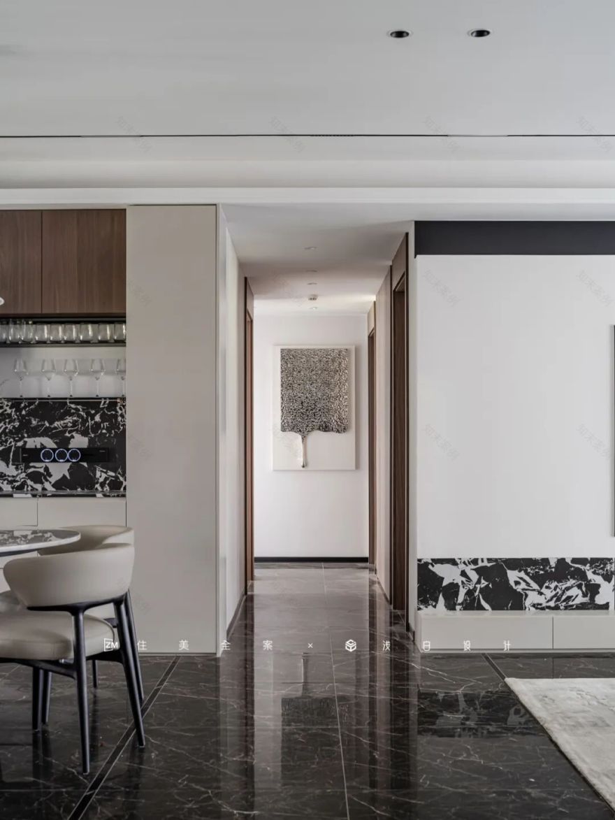 将185㎡精装房雕琢成现代意式质感居所丨住美全案&浅白设计-32