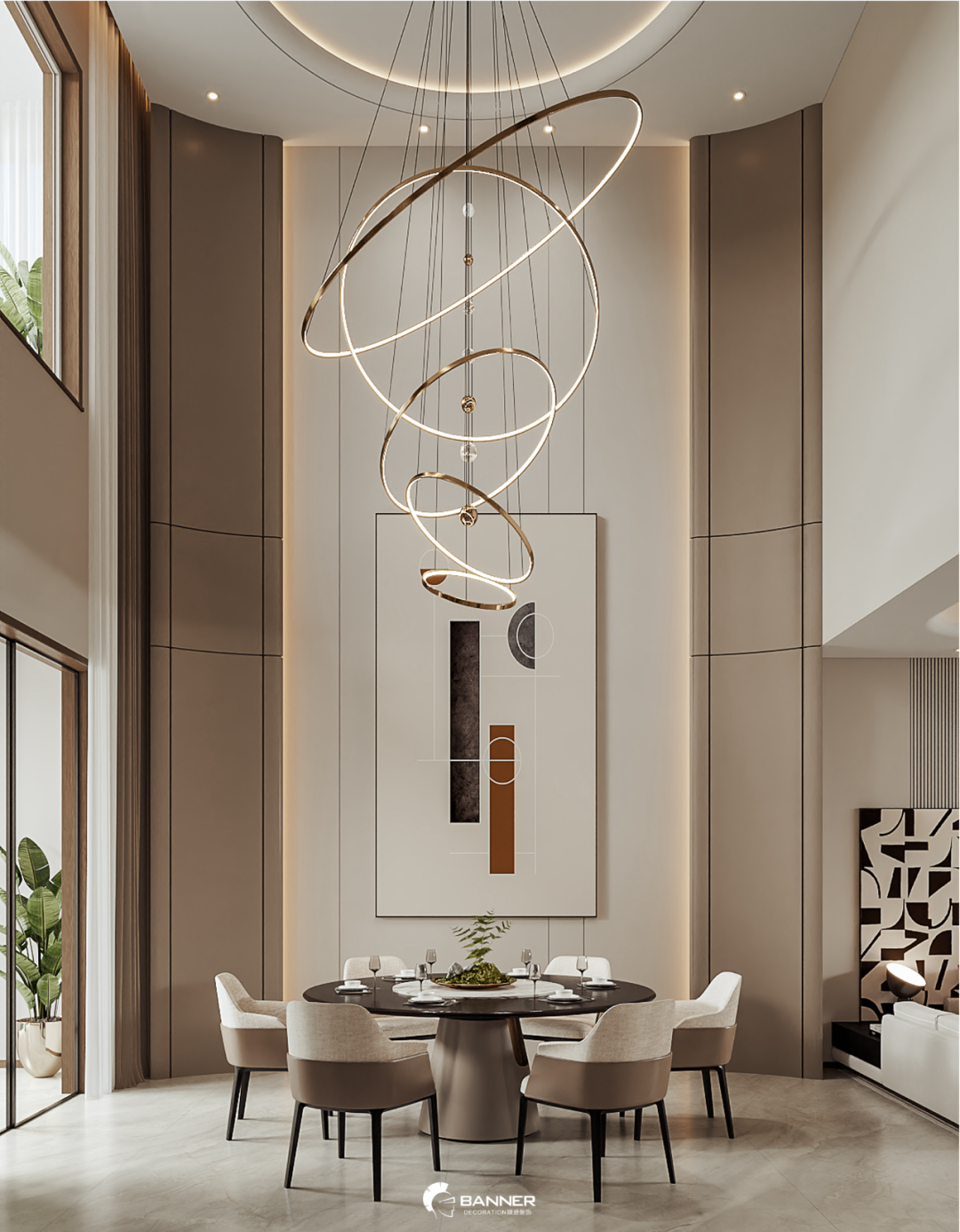 425㎡现代轻奢之居丨杨磊-35