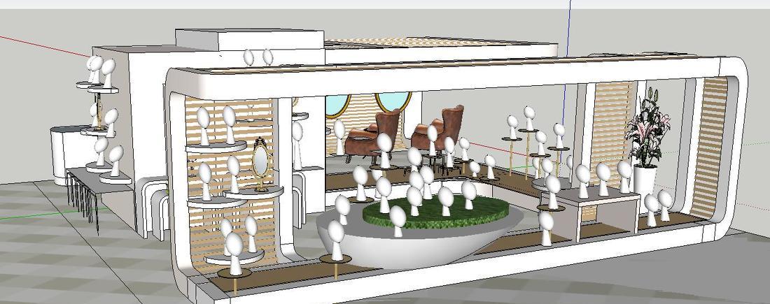 双色假发店 | 玫瑰金与白色的清爽空间设计-10