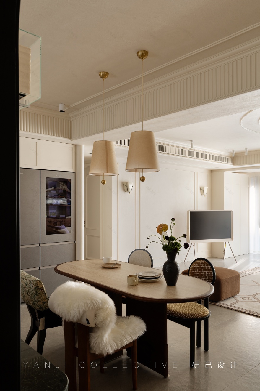 研己实景 · 当法式没有角花!143平诠释优雅质感的家丨中国北京丨研己设计-24