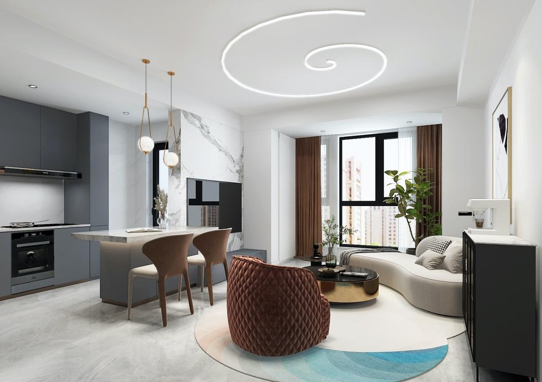 小户型现代轻奢设计典范-28