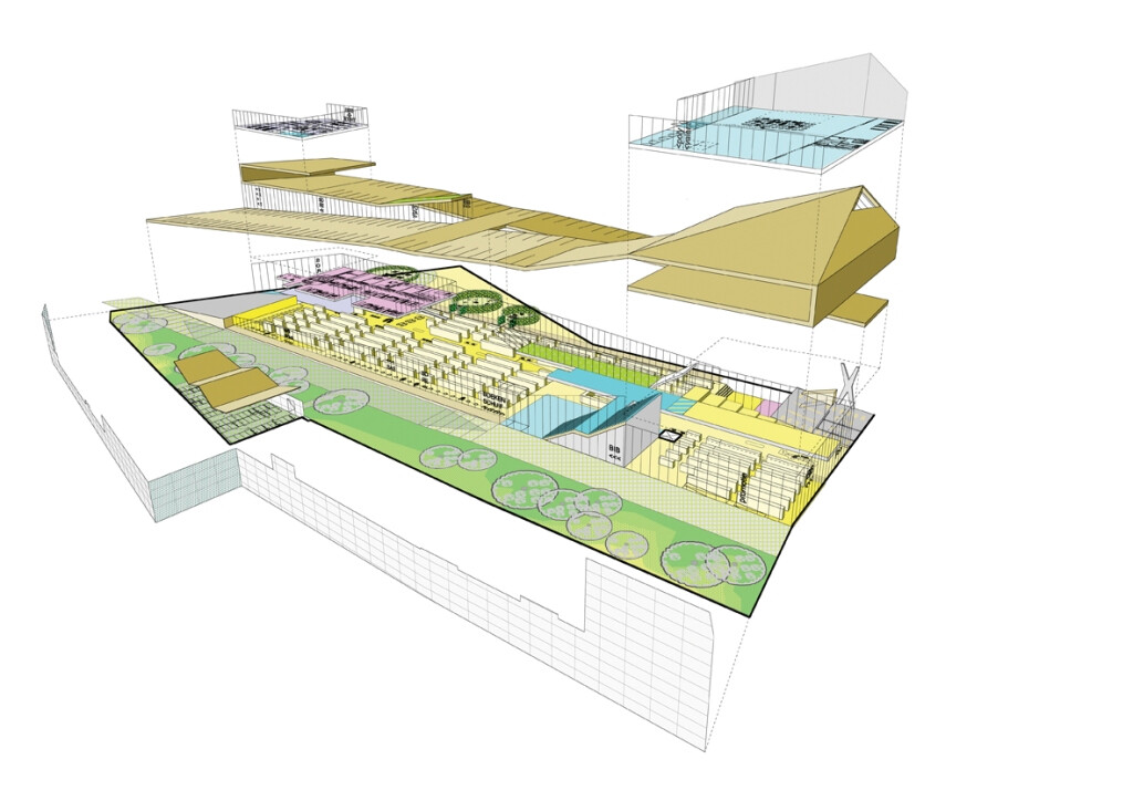 绿色纽带的多功能图书馆设计-11