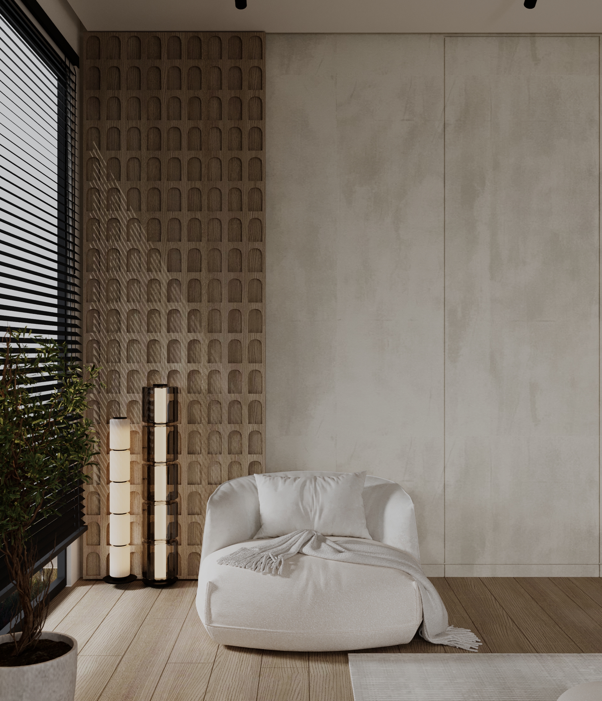 日式斯堪的纳维亚简约风格卧室丨EgyptCairo-9