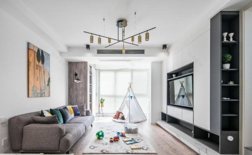 上海谷辰设计 · 110 平下沉式客厅的现代简约生活-2