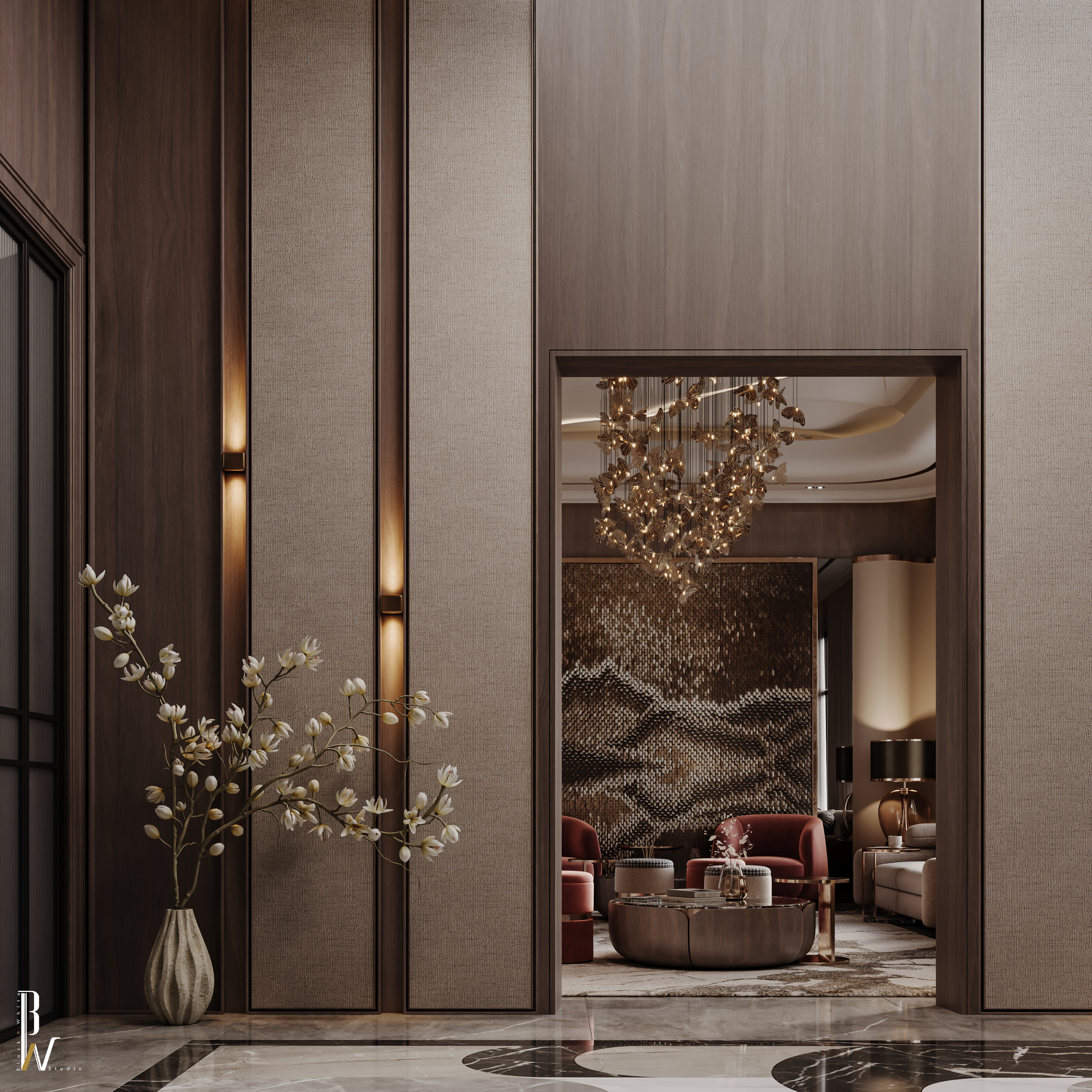 Lu·ury Women’s Majlis（奢华女性会客厅）丨沙特阿拉伯丨Black N White studio-18