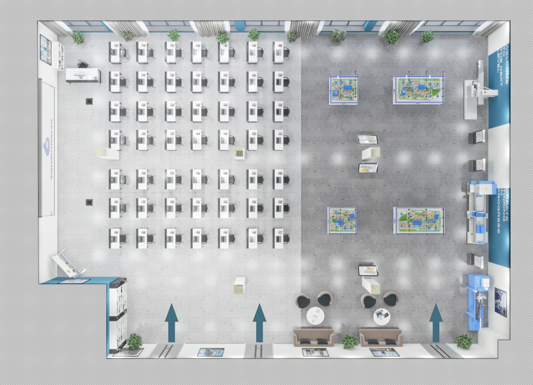 Showroom and training class at the factory.-11