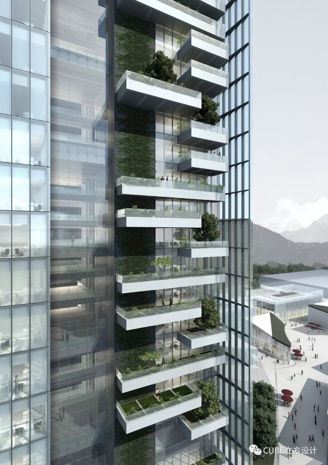 南开大厦 | 城市垂直森林,现代简约生态办公空间-29