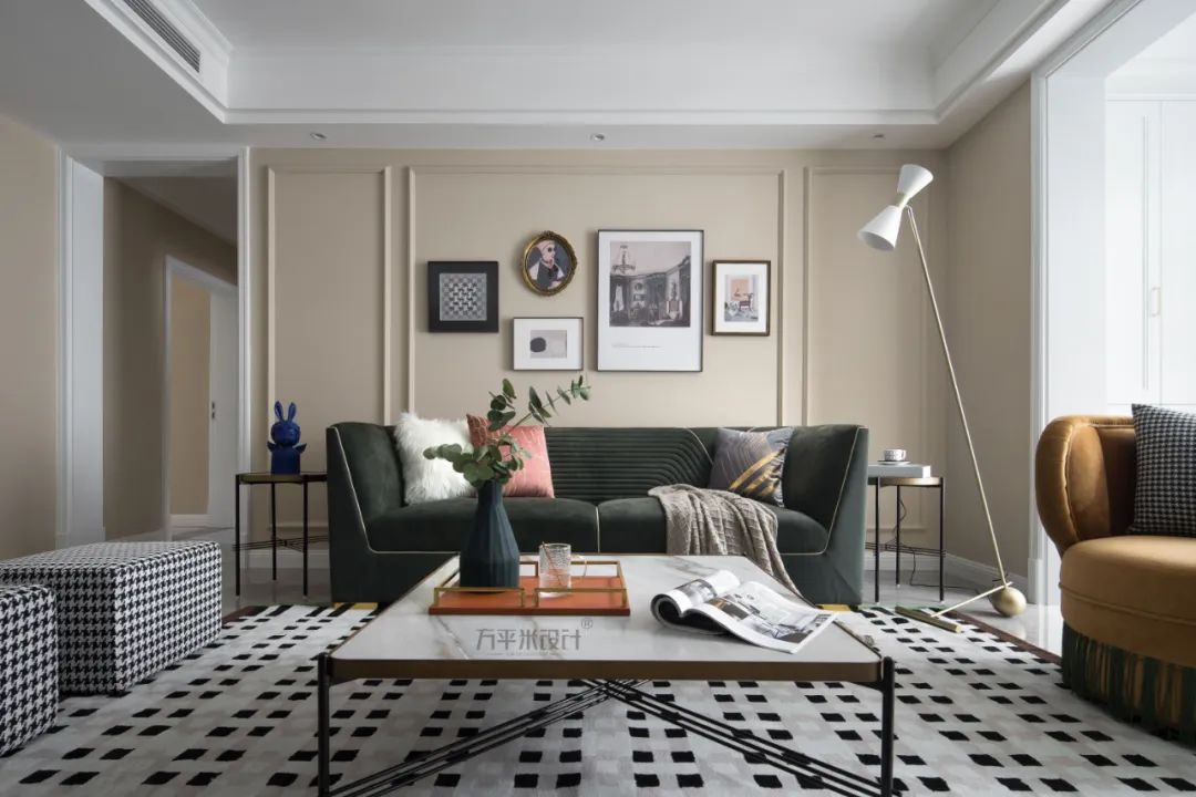 轻美式混搭,粉色温馨的新家设计-56