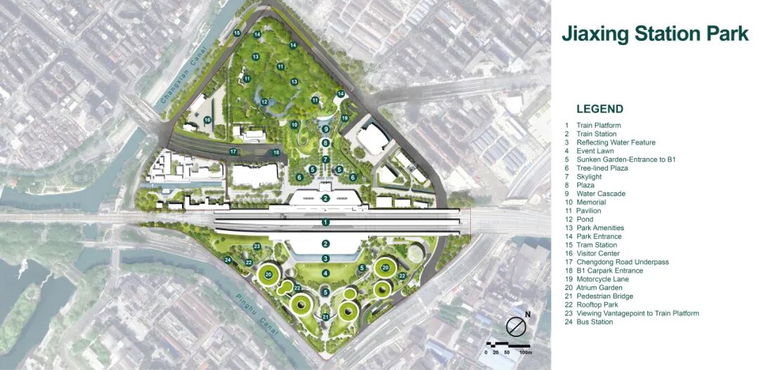 ASLA获奖作品 连接过去和未来的城市绿洲——嘉兴火车站景丨中国嘉兴丨致舍景观-7